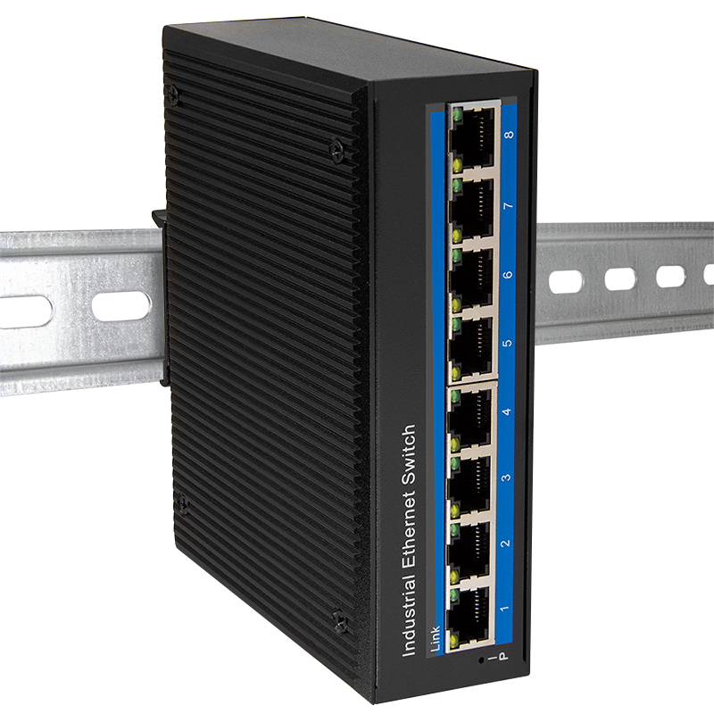 Industrie Fast Ethernet PoE-Switch, 8-Port, 10/100 Mbit/s