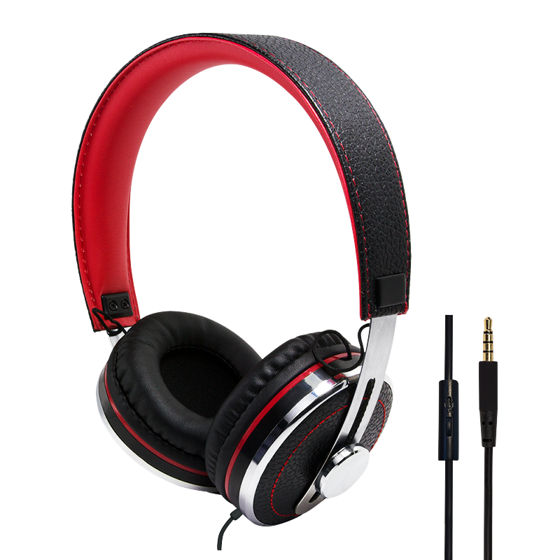 Stereo-Headset, 1x 3,5-mm-Klinkenstecker, RockStar, schwarz/rot