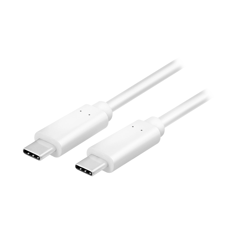 USB 3.2 Gen2 Type-C Kabel, C/M zu C/M, E-mark, PD, 4K/60 Hz, weiß, 0,5 m