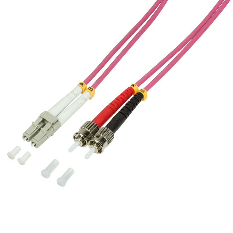 Glasfaser Patchkabel OM4 50/125µ LC-ST, 15m