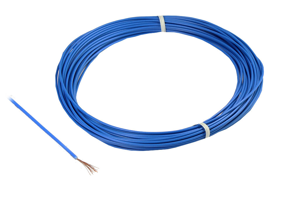 Kupferlitze isoliert, 10M, 1x0,14mm, blau, Good Connections®