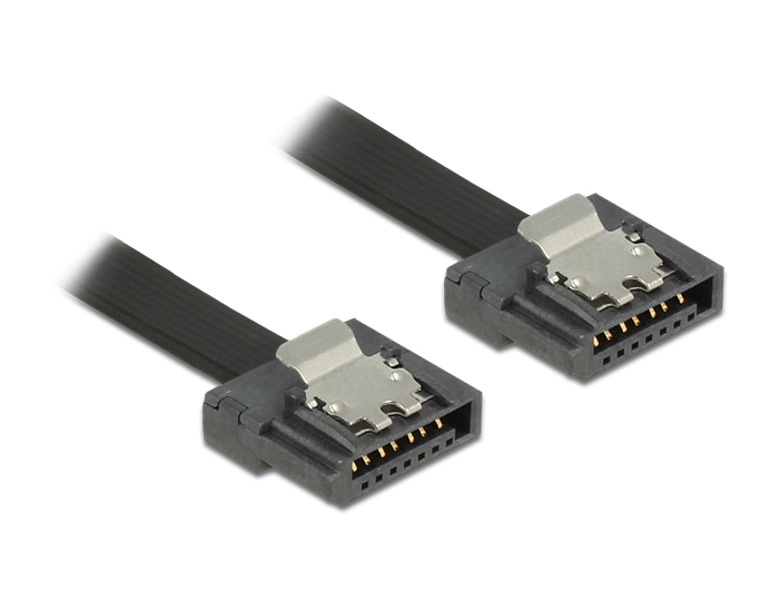 Kabel SATA FLEXI 6 Gb/s 50 cm schwarz Metall, Delock® [83841]