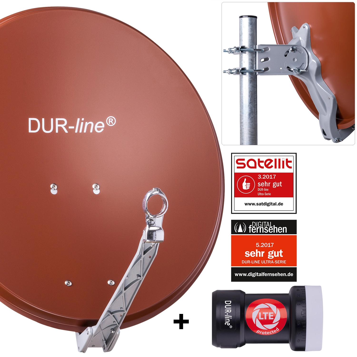 DUR-line Select 60 R + +Ultra Single LNB - 1 Teilnehmer Set