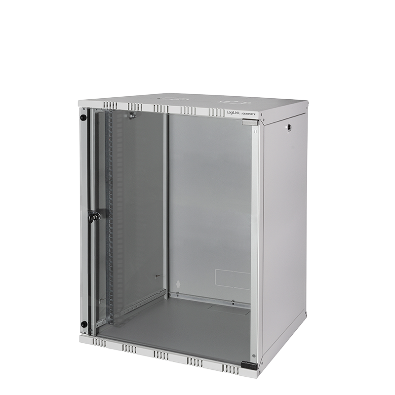 19" SOHO Wandschrank, 15HE 540 x 550 mm, unmontiert, grau