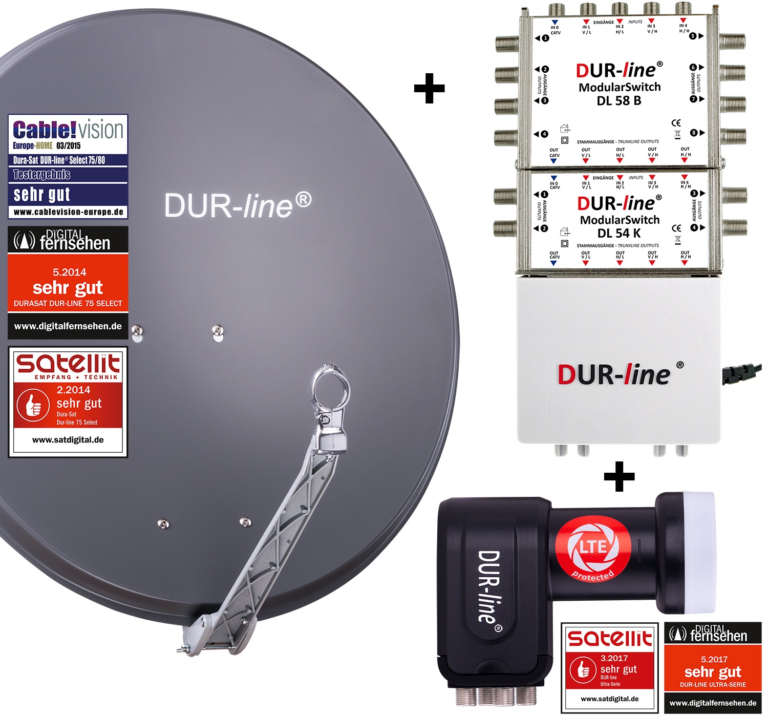 DUR-line Select 75/80 A + 1S/8+4T - 12 Teilnehmer Set