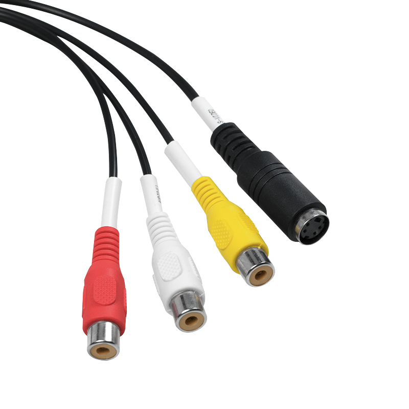 USB 2.0-A/V-Grabber, USB-A/M zu 3x Cinch + miniDIN5/F, schwarz, 0,1 m