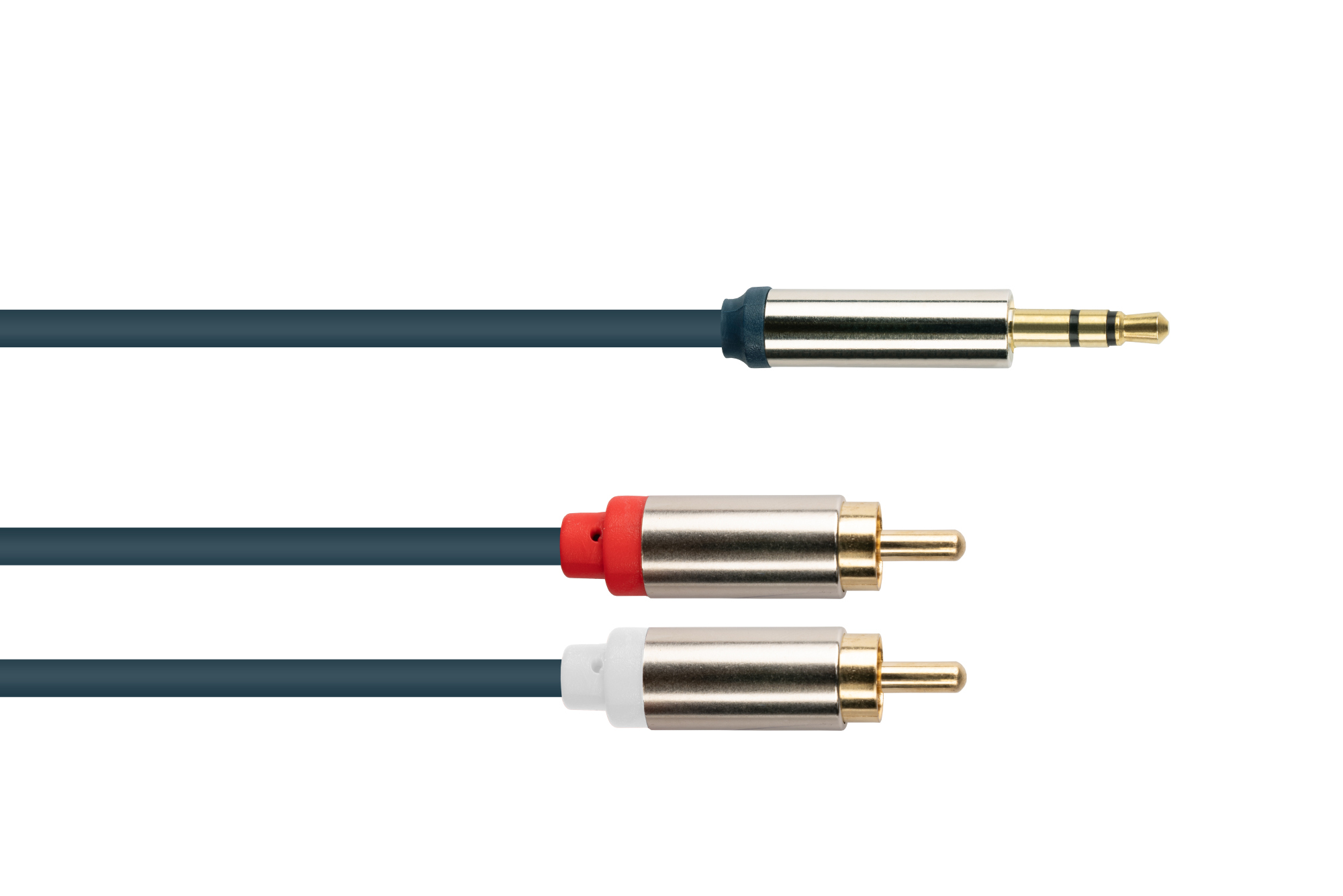 Audio Anschlusskabel SmartFLEX, High-Quality, 3-poliger 3,5mm Klinkenstecker an 2x RCA/Cinch Stecker