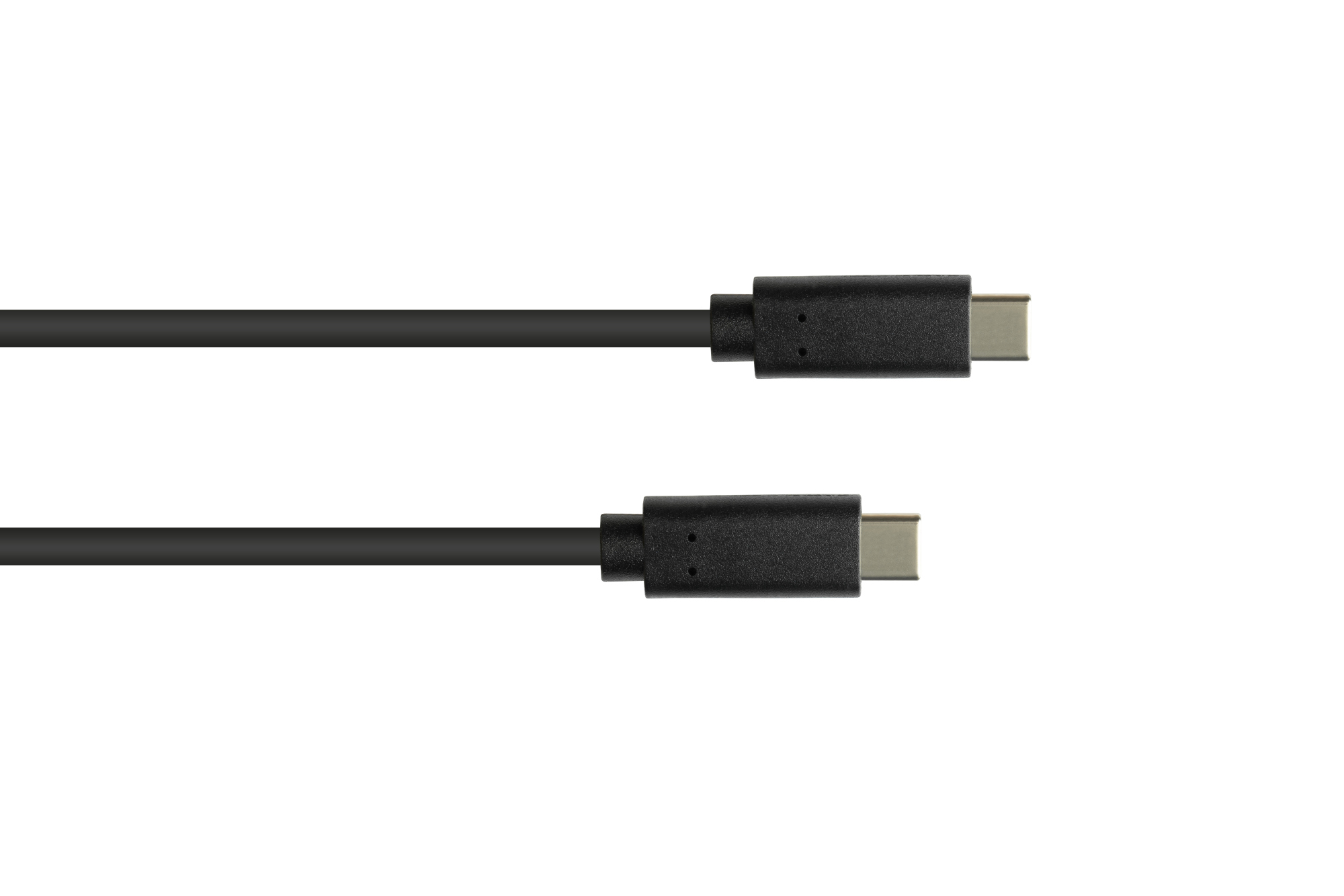 Lade- und Datenkabel USB 3.1 (Gen.1), USB-C™ Stecker beidseitig, CU, schwarz, 1m, Good Connections®