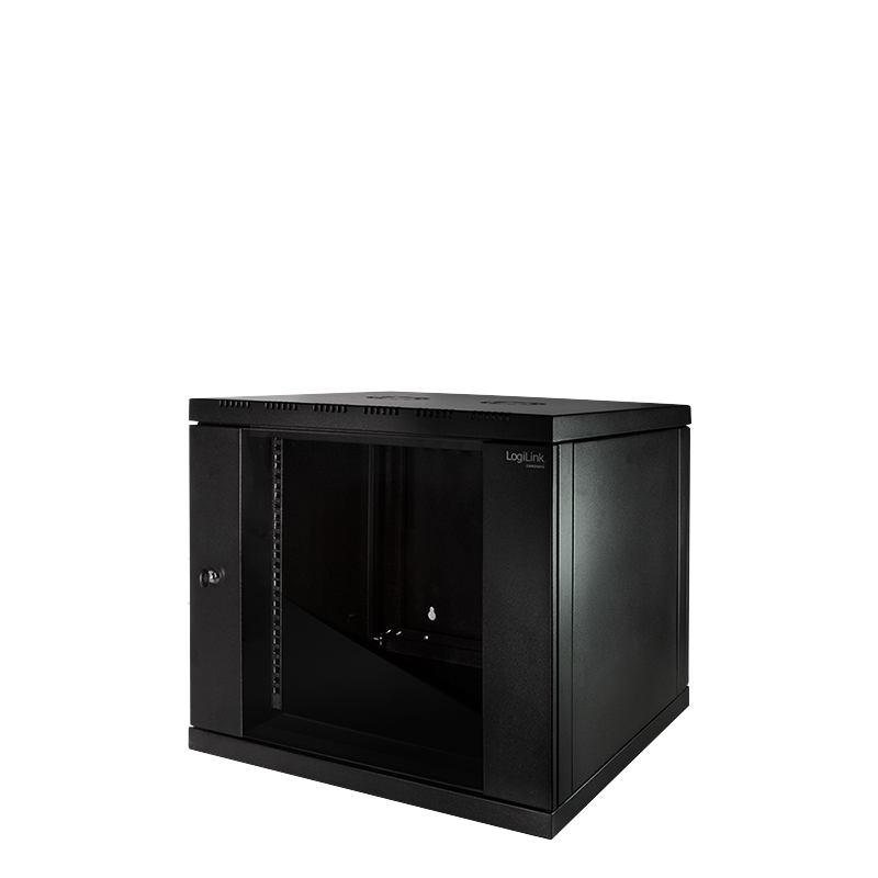 19" Wandschrank einteilig 9HE 600 x 560 mm, schwarz