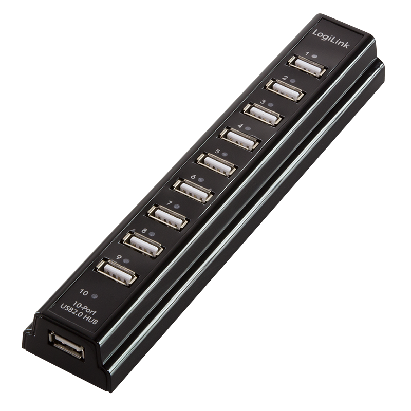 USB 2.0 Hub 10-Port mit Netzteil