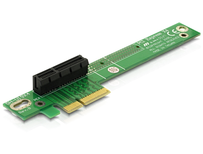 PCIe-Riser-Karte x4 90°gewinkelt links, Delock® [89103]