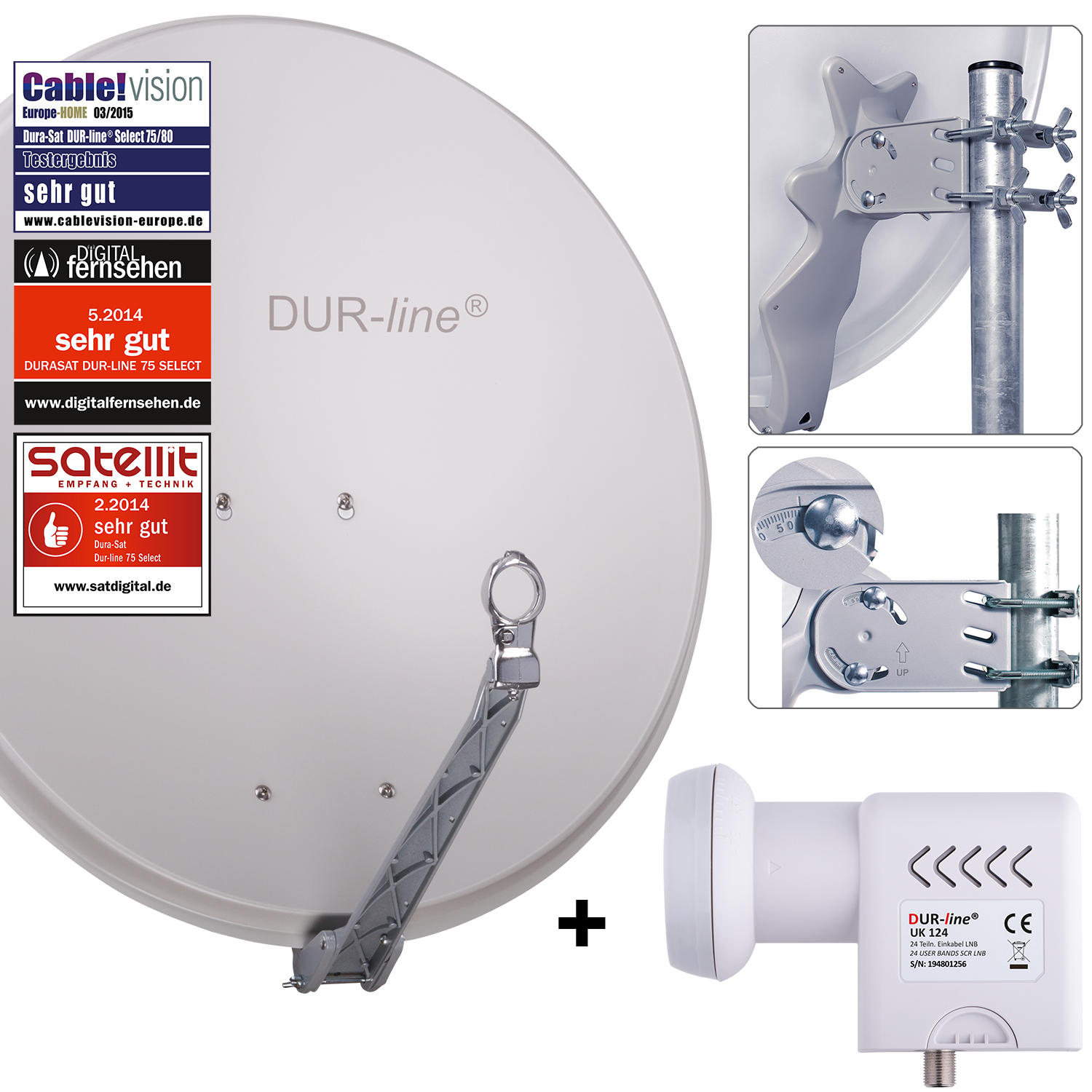 DUR-line Select 75/80 G + UK 124 LNB - Einkabel Set