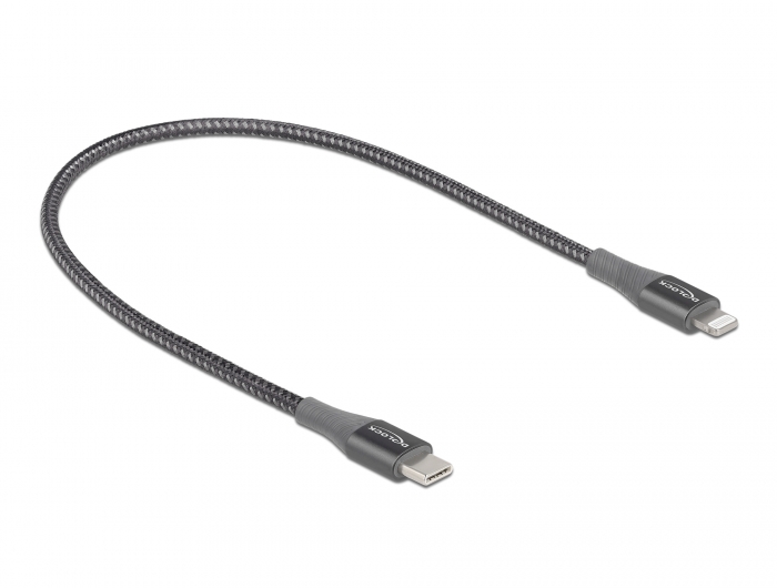Daten- und Ladekabel USB Type-C™ zu Lightning™ für iPhone™, iPad™ und iPod™ grau 0,5 m MFi, Delock®