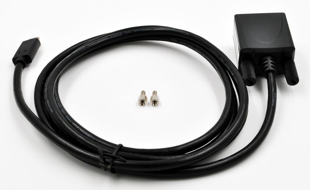 USB 2.0 (C) zu 1x Seriell RS-232 1,8m Kabel mit 9 Pin Stecker, LED Anzeige, inkl. 2 Schraubenmuttern
