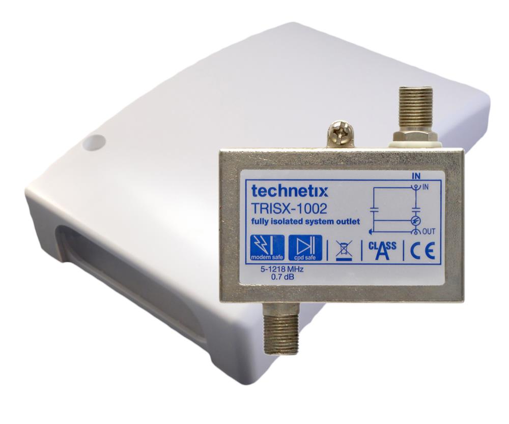 Galvanisches Trennglied 5-1218 MHz, Überspannungsschutz Kabel-TV DVB-C / T2 HD inkl. Gehäuse Galvanisches Trennglied 5-1218 MHz, Überspannungsschutz Kabel-TV DVB-C / T2 HD inkl. Gehäuse