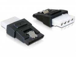 Adapter, 4pin Molex Buchse an SATA Power 15pin Buchse mit Clip, Delock® [65046]