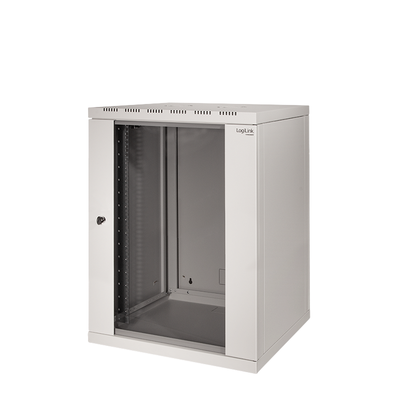 19" Wandschrank einteilig 15HE 600 x 560 mm, grau