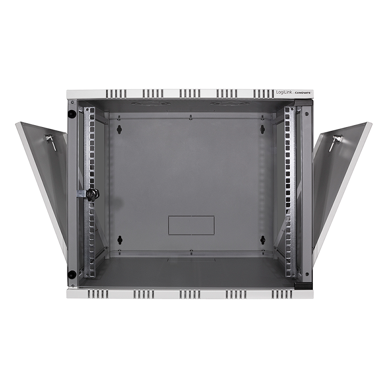 19" SOHO Wandschrank, 15HE 540 x 400 mm, unmontiert, grau