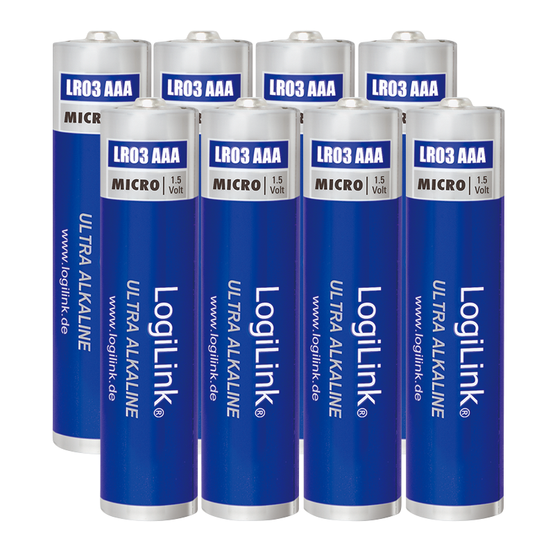 Ultra Power AAA Alkaline Batterie, Micro, 1.5V, 8 Stk.