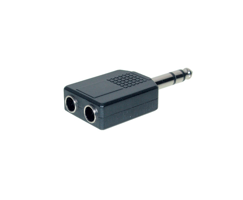 Audio Adapter 6,3mm Klinke Stereo Stecker / 2 x Buchse, Good Connections®