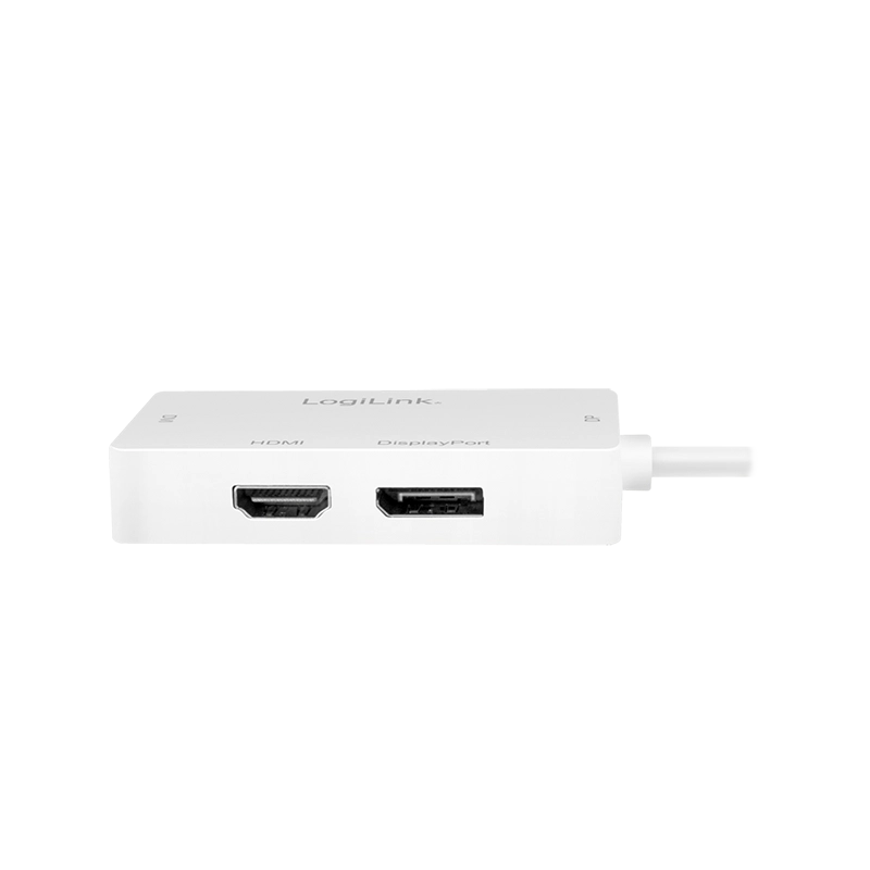 DisplayPort-Adapter, mDP/M zu HDMI+DVI+DP, 4K/60 Hz, weiß, 0,15 m