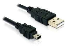 Kabel, USB 2.0 an USB-B mini 5pin Stecker an Stecker, Delock® [82252]